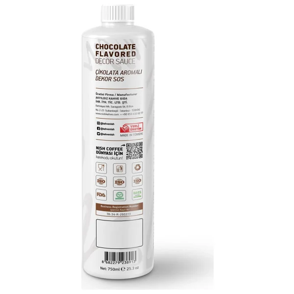 Nish Çikolata Aromalı Dekor Sos 750 Gr - Görsel 6