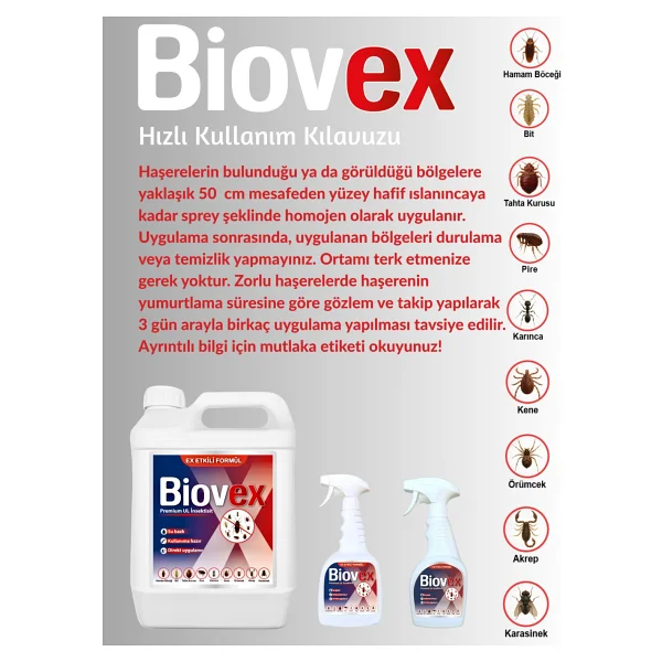 Biovex Premium UL İnsektisit Haşere İlacı 1 lt - Görsel 4