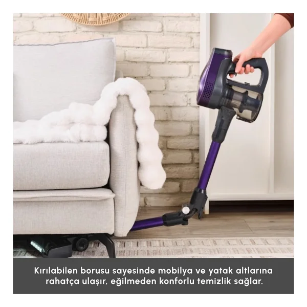 Karaca Vantuz Power Up Max Grape Purple Dikey Süpürge - Görsel 7