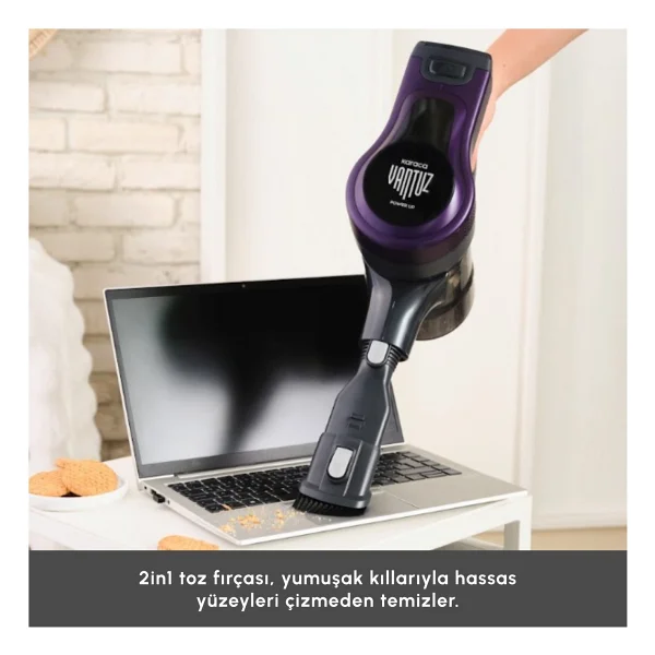 Karaca Vantuz Power Up Max Grape Purple Dikey Süpürge - Görsel 9