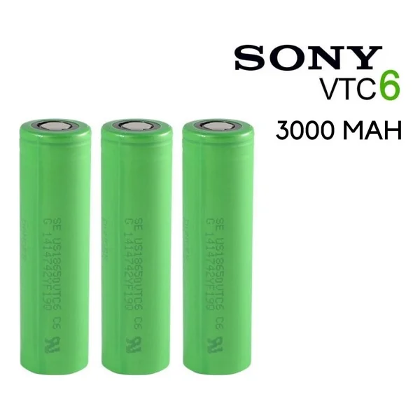 Sony Vtc6 18650 3.7v 3000 mAh 3'lü Li-Ion Şarjlı Pil - Görsel 2