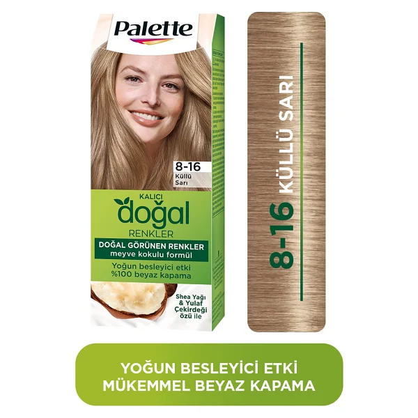 Palette Kalıcı Doğal Renkler 8.16 Küllü Sarı Saç Boyası - Görsel 2