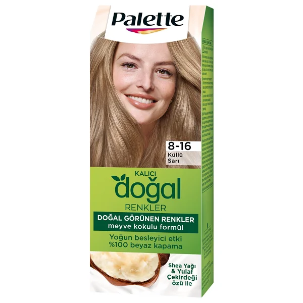 Palette Kalıcı Doğal Renkler 8.16 Küllü Sarı Saç Boyası - Görsel 3