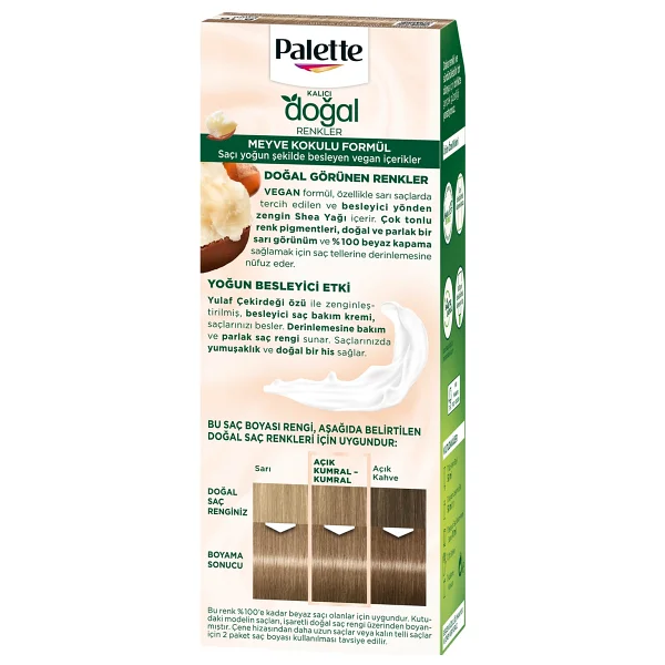 Palette Kalıcı Doğal Renkler 8.16 Küllü Sarı Saç Boyası - Görsel 4