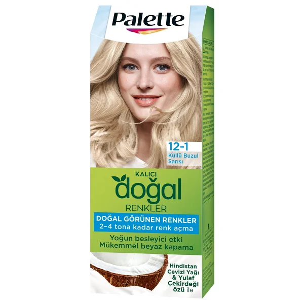 Palette Kalıcı Doğal Renkler 12.1 Küllü Buzul Sarısı Saç Boyası - Görsel 2