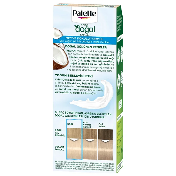 Palette Kalıcı Doğal Renkler 12.1 Küllü Buzul Sarısı Saç Boyası - Görsel 3