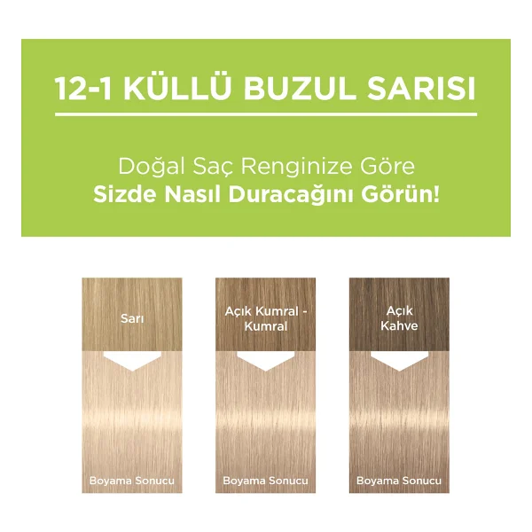 Palette Kalıcı Doğal Renkler 12.1 Küllü Buzul Sarısı Saç Boyası - Görsel 5