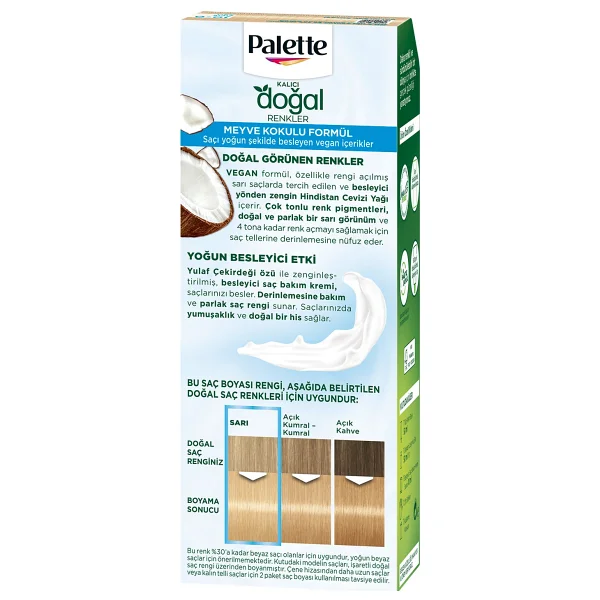 Palette Kalıcı Doğal Renkler 10.0 Açık Sarı Saç Boyası - Görsel 4