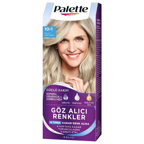 Palette Göz Alıcı Renkler 10.1 Küllü Açık Sarı Saç Boyası - Görsel 4