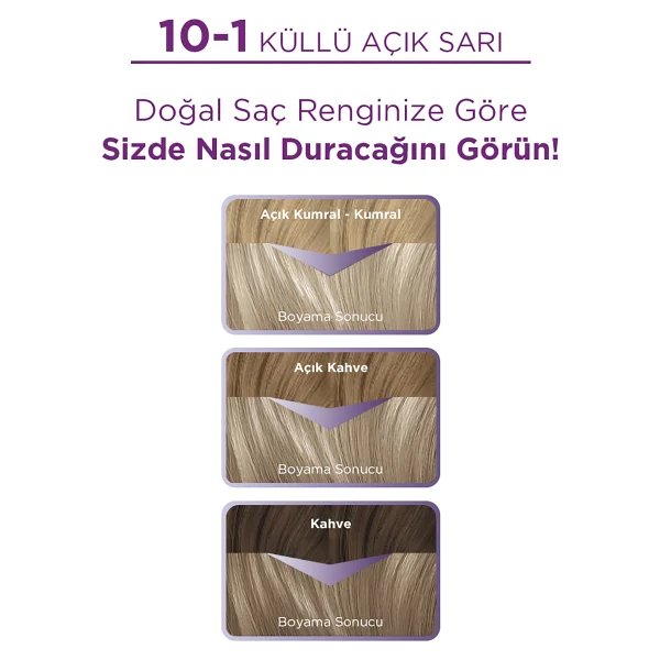 Palette Göz Alıcı Renkler 10.1 Küllü Açık Sarı Saç Boyası - Görsel 7