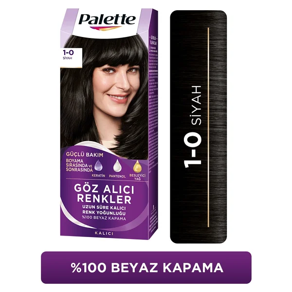 Palette Göz Alıcı Renkler 1.0 Siyah Saç Boyası - Görsel 3