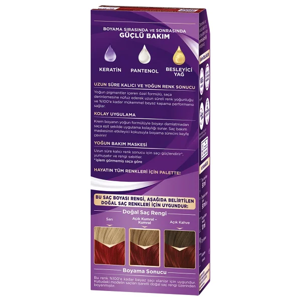 Palette Göz Alıcı Renkler 6.88 Sonbahar Kızılı Saç Boyası - Görsel 4