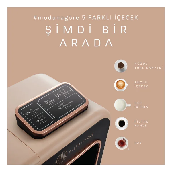 Karaca Hatır Plus Mod 5in1 Rose Brown Çay Ve Filtre Kahve Makinesi - Görsel 7