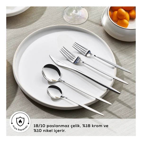 Karaca New Porto Elegance 60 Parça 12 Kişilik Çatal Kaşık Bıçak Takımı - Görsel 5