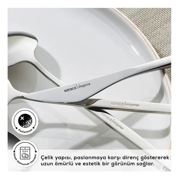 Karaca New Porto Elegance 60 Parça 12 Kişilik Çatal Kaşık Bıçak Takımı - Görsel 6