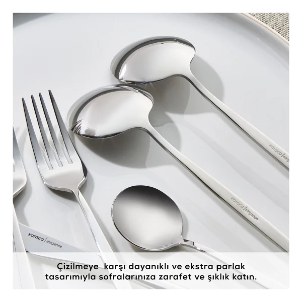 Karaca New Porto Elegance 60 Parça 12 Kişilik Çatal Kaşık Bıçak Takımı - Görsel 7