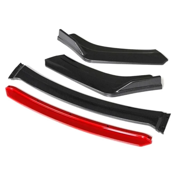 Ön Tampon Eki Universal Ön Lip Vw Transporter T5-T6-T7 Uyumlu Ön Karlık Siyah-Kırmızı - Görsel 5