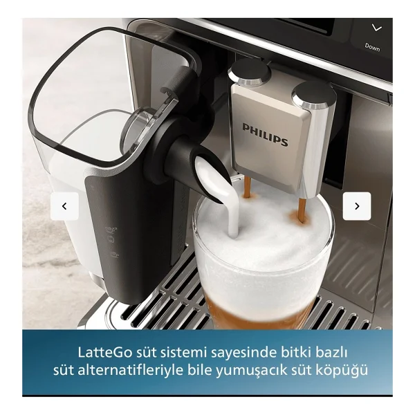 Philips Lattego 5500 Silver Mükemmel Sıcak Ve Soğuk 20 Farklı Kahve Çeşitleri Tam Otomatik Espresso Makinesi - Siyah - Görsel 3
