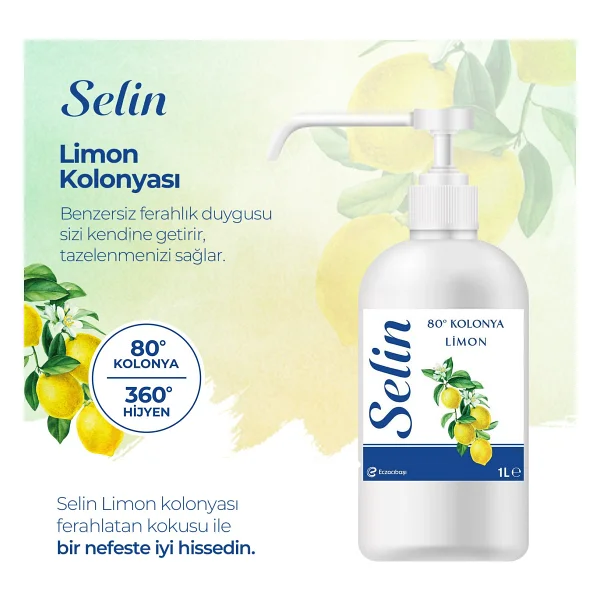 Selin Limon Sprey Kolonya 1 Lt - Görsel 3