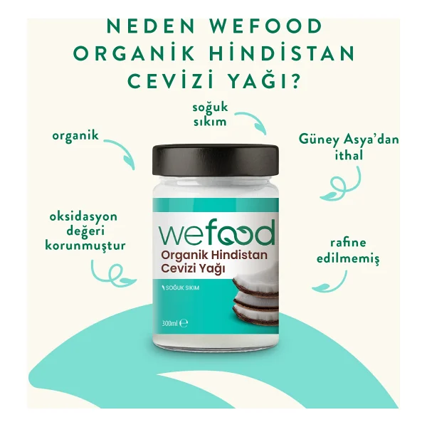 Wefood Organik Hindistan Cevizi Yağı 300 Ml 2'li - Görsel 2