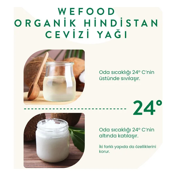 Wefood Organik Hindistan Cevizi Yağı 300 Ml 2'li - Görsel 3