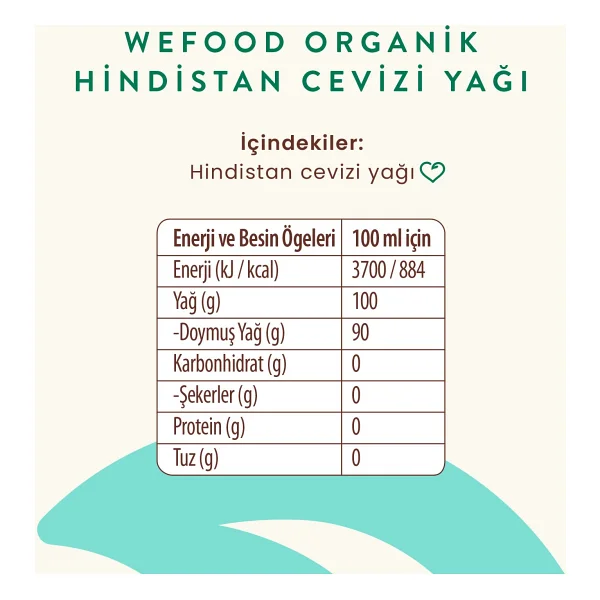Wefood Organik Hindistan Cevizi Yağı 300 Ml 2'li - Görsel 5
