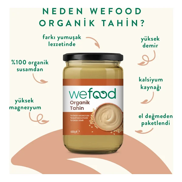 Wefood Organik Tahin 600 Gr 3'lü - Görsel 3