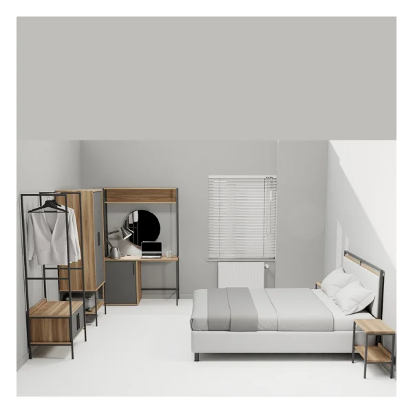 Lagomood Modulago Maxi Otel Mobilya Takımı Antrasit Ceviz - Görsel 2