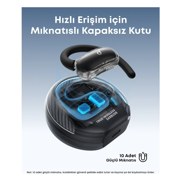 Anker Soundcore V40i TWS Siyah Open Ear Bluetooth Kulaklık - Görsel 2