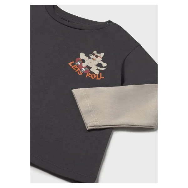 Mayoral Erkek Bebek Duble Kol Sweatshirt - Görsel 3