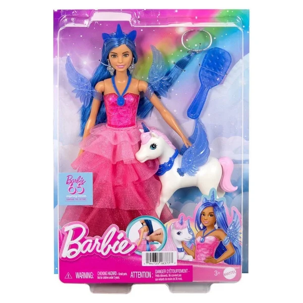 Barbie 65. Yıl Özel Mavi Saçlı Prenses Hrr16 - Görsel 8