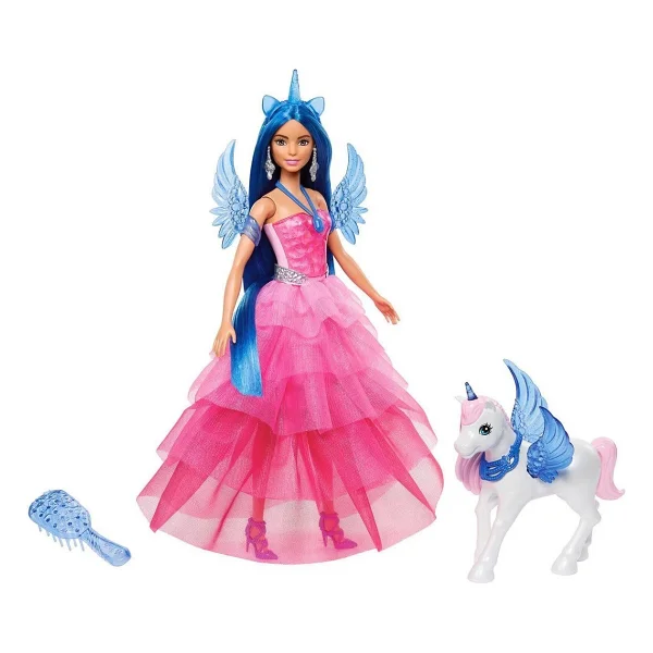 Barbie 65. Yıl Özel Mavi Saçlı Prenses Hrr16 - Görsel 9