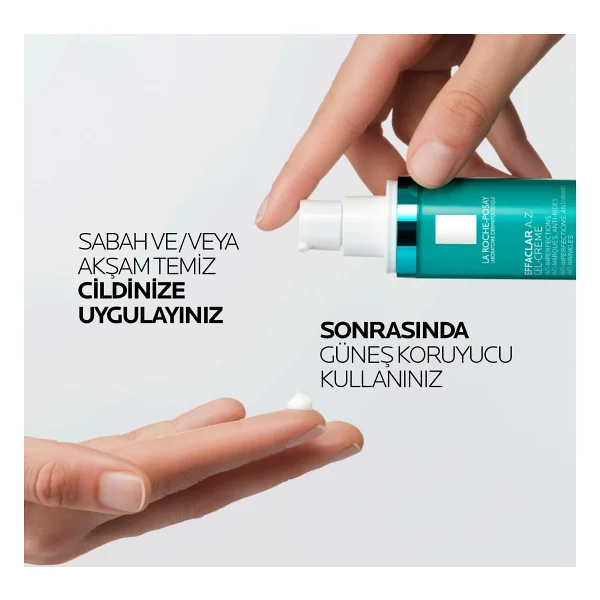 La Roche-Posay Effaclar A.Z. Sivilce Ve Kırışıklık Karşıtı 40 Ml Jel Nemlendirici Krem - Görsel 9
