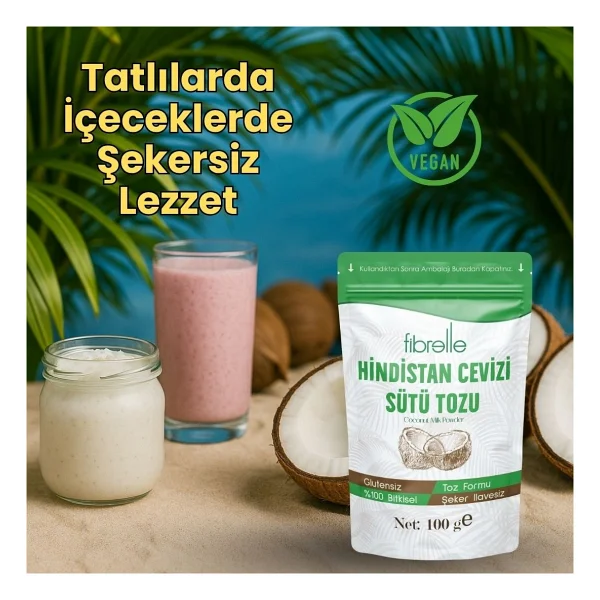 Fibrelle Hindistan Cevizi Sütü Tozu 100 Gr - Görsel 5