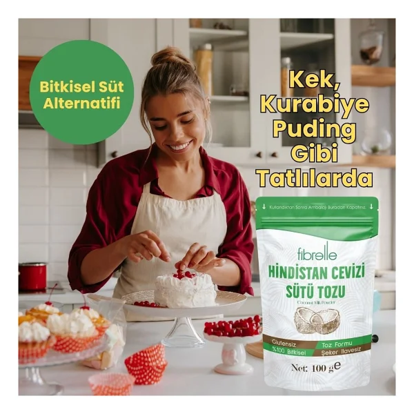 Fibrelle Hindistan Cevizi Sütü Tozu 100 Gr - Görsel 6