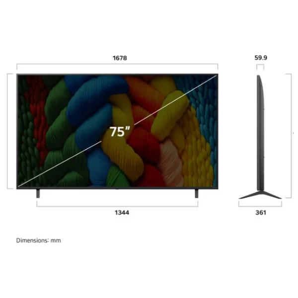 Lg Nanocell 75nano80a6b 4K Ultra HD 75" 190 Ekran Uydu Alıcılı Webos Smart LED TV - Görsel 4
