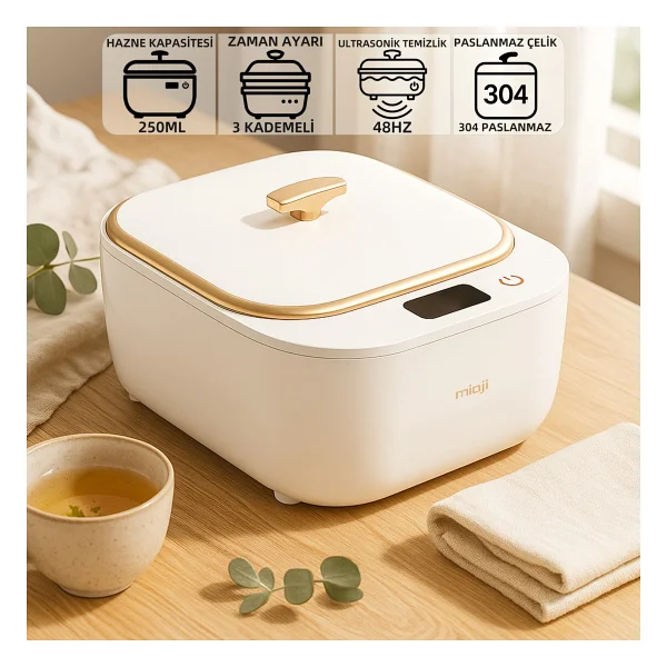 Mioji Mio Uv2c Ultrasonic Diş Temizlik Siyah Sterilizasyon Makinesi - Görsel 7
