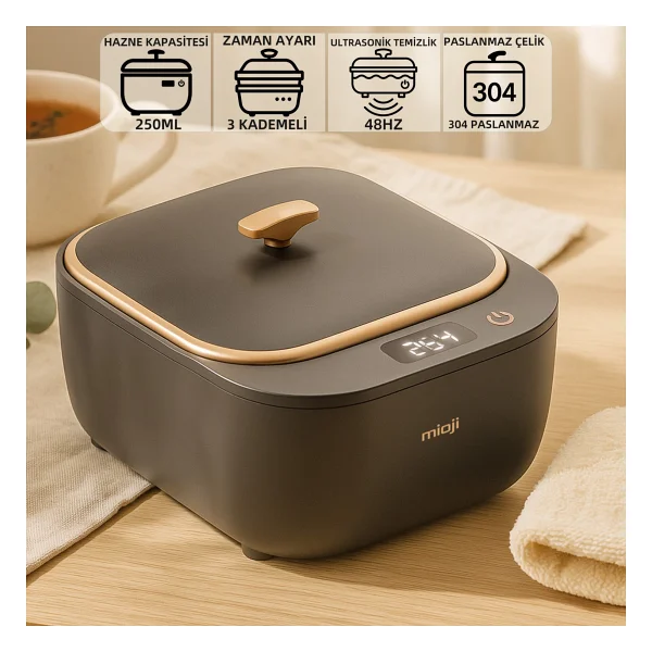 Mioji Mio Uv2c Ultrasonic Diş Temizlik Siyah Sterilizasyon Makinesi - Görsel 6
