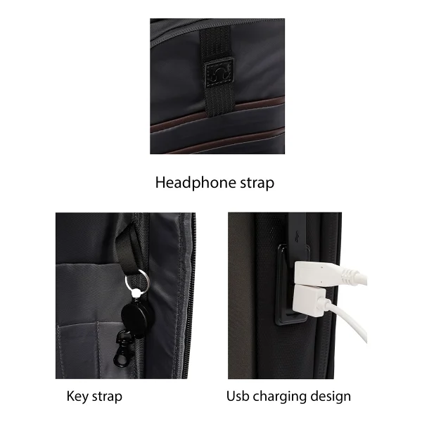 Derimod D-Pack Erkek Gri Teknolojik Kumaş Çapraz Çanta 24sbd30046f - Görsel 6