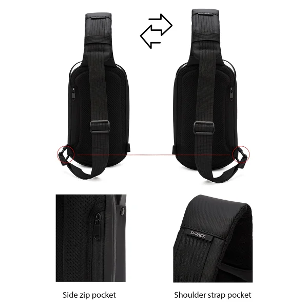 Derimod D-Pack Erkek Gri Teknolojik Kumaş Çapraz Çanta 24sbd30046f - Görsel 7