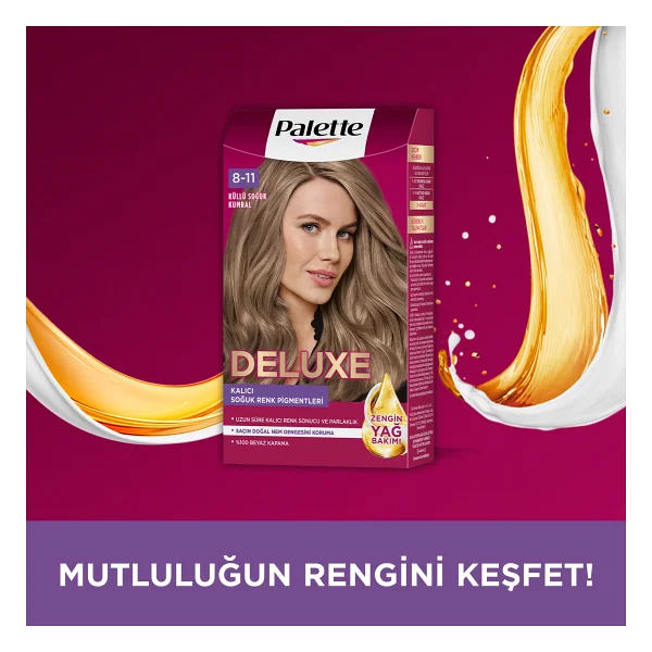 Palette Deluxe 8.11 Küllü Kumral Saç Boyası - Görsel 9