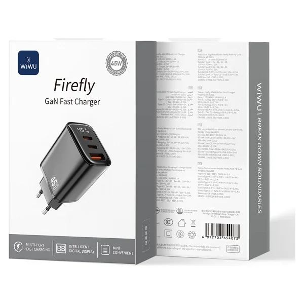 Wiwu Firefly Wi-G011 45 W Hızlı Şarj Adaptörü - Görsel 4
