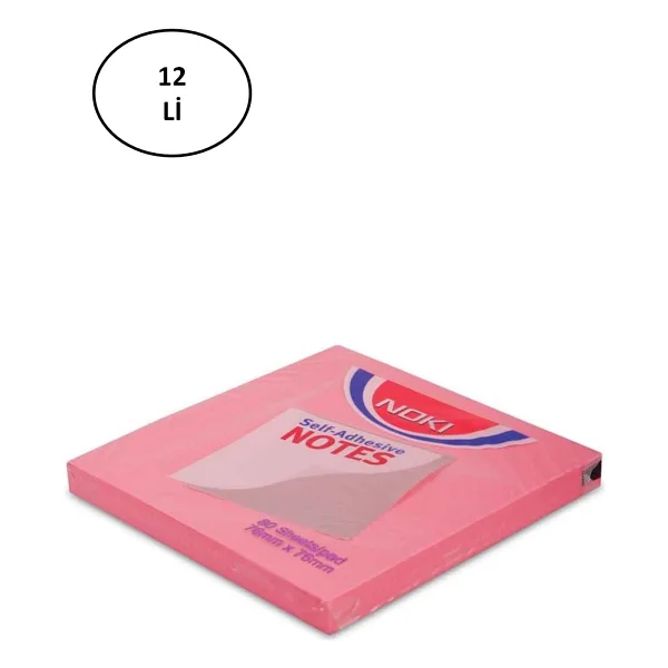 Noki Memo 75x75 Yapışkanlı Not Kağıdı Açık Pembe 12166 - Görsel 2