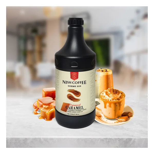 Nish Coffee Karamel Aromalı Gurme Sos 500 Gr - Görsel 5