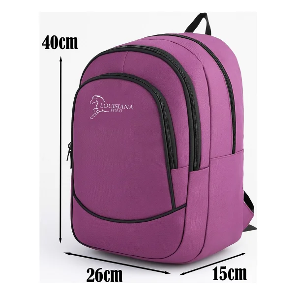Louisiana Polo 2450 Pembe 3 Bölmeli Okul Sırt Çantası - Görsel 2