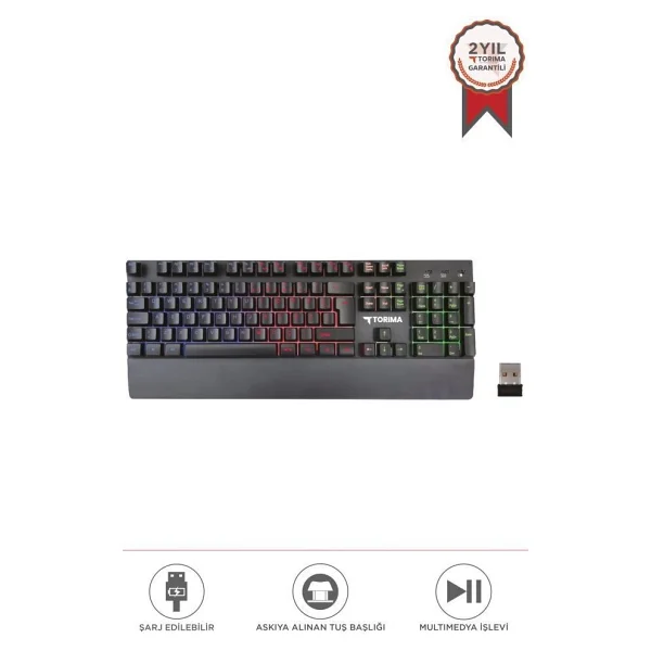 Torima Tk-10 RGB Kablosuz Oyuncu Klavyesi - Görsel 7