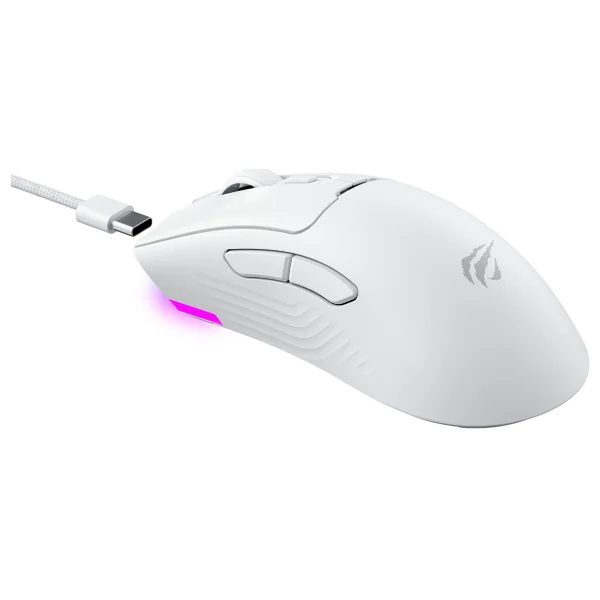 Havit Gamenote Ms966se Beyaz RGB Şarjlı Optik Kablolu/Kablosuz Oyuncu Mouse - Görsel 3