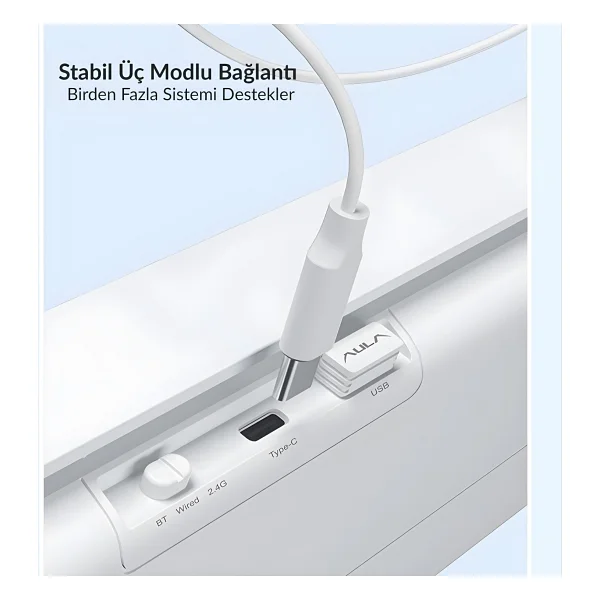 Aula S100 Pro Brown Switch Kablolu/Kablosuz Mekanik Oyuncu Klavyesi - Görsel 6