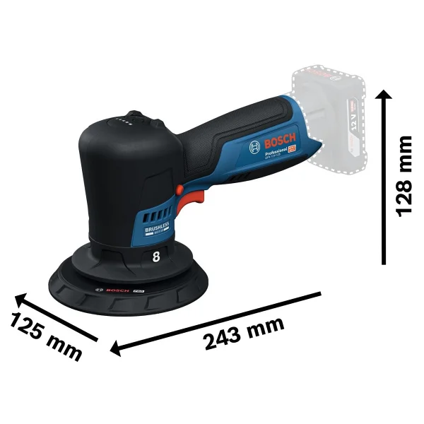 Bosch Gpx 12v-125 Aküsüz Polisaj Makinesi - Görsel 2