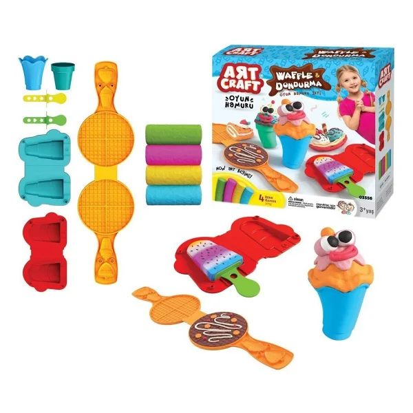 Art Craft Waffle Ve Dondurma Oyun Hamuru Seti 03556 - Görsel 5